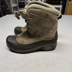Columbia Winter Boots Tan Brown Waterproof Suede Leather BY1271-221 Size 6‎